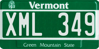 VT license plate XML349