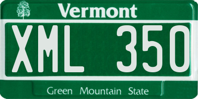 VT license plate XML350