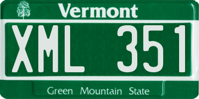 VT license plate XML351