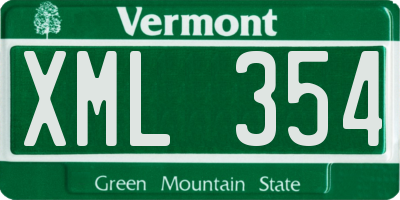 VT license plate XML354