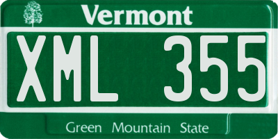 VT license plate XML355