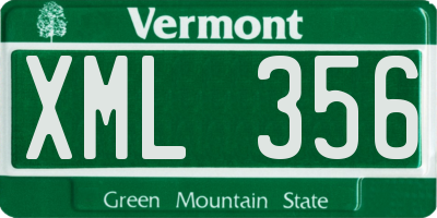 VT license plate XML356