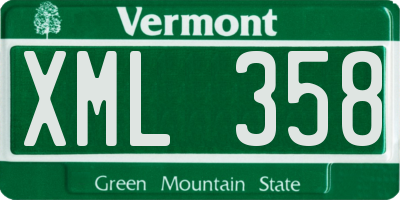 VT license plate XML358