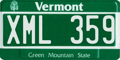 VT license plate XML359