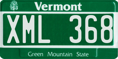 VT license plate XML368