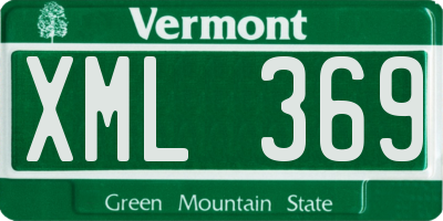 VT license plate XML369
