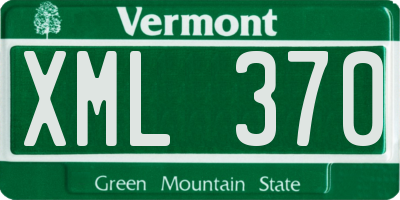 VT license plate XML370