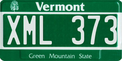 VT license plate XML373
