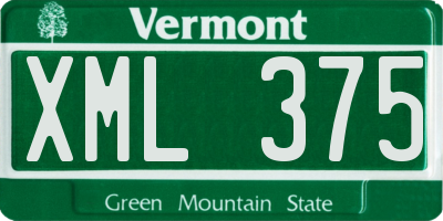 VT license plate XML375