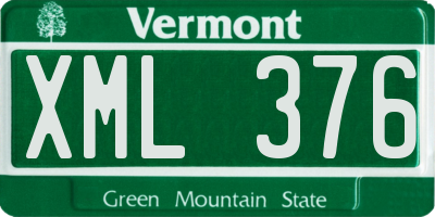 VT license plate XML376