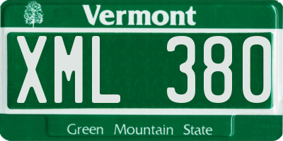 VT license plate XML380
