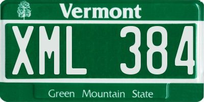 VT license plate XML384