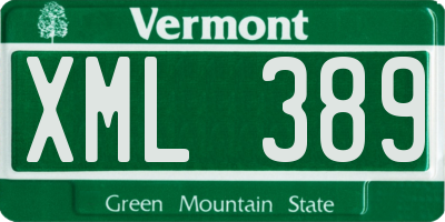 VT license plate XML389