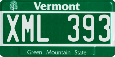 VT license plate XML393