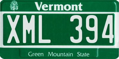 VT license plate XML394