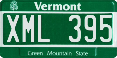 VT license plate XML395