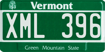 VT license plate XML396
