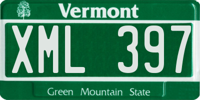 VT license plate XML397