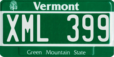 VT license plate XML399