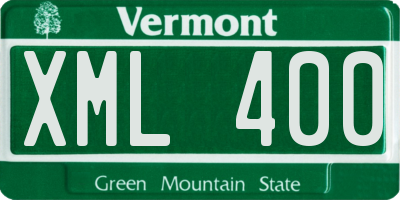 VT license plate XML400