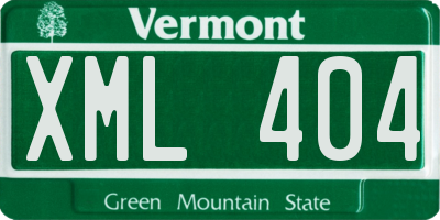 VT license plate XML404