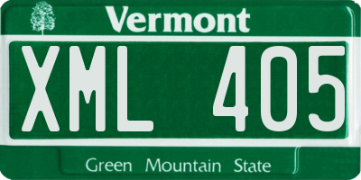 VT license plate XML405
