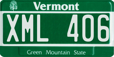 VT license plate XML406