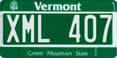 VT license plate XML407