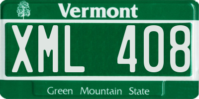 VT license plate XML408