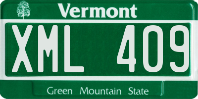VT license plate XML409