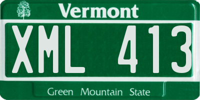 VT license plate XML413