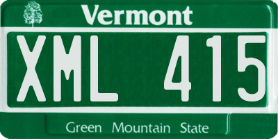 VT license plate XML415