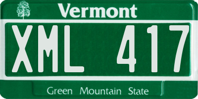 VT license plate XML417