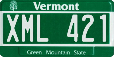 VT license plate XML421