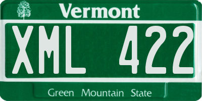 VT license plate XML422