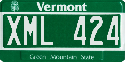 VT license plate XML424