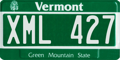 VT license plate XML427