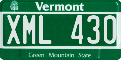 VT license plate XML430