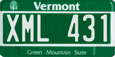 VT license plate XML431