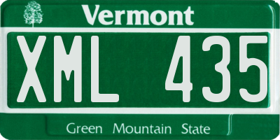 VT license plate XML435
