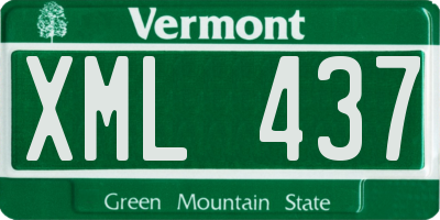 VT license plate XML437