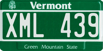 VT license plate XML439