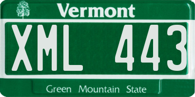 VT license plate XML443