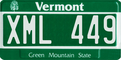 VT license plate XML449