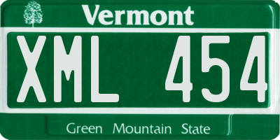VT license plate XML454