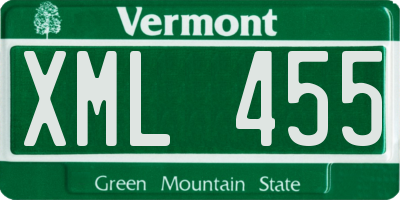 VT license plate XML455