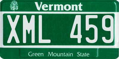 VT license plate XML459