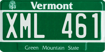 VT license plate XML461