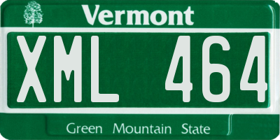 VT license plate XML464