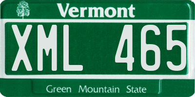VT license plate XML465